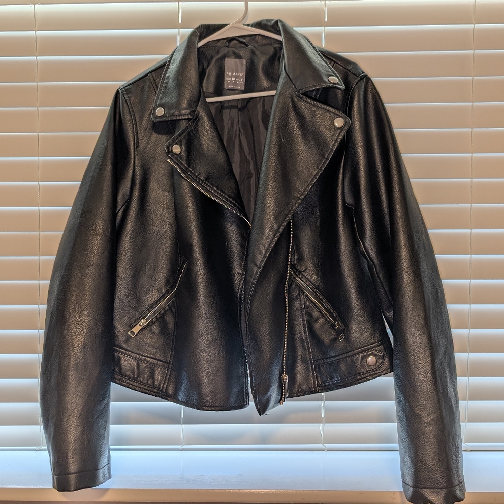 Primark Black Faux Leather Moto Jacket